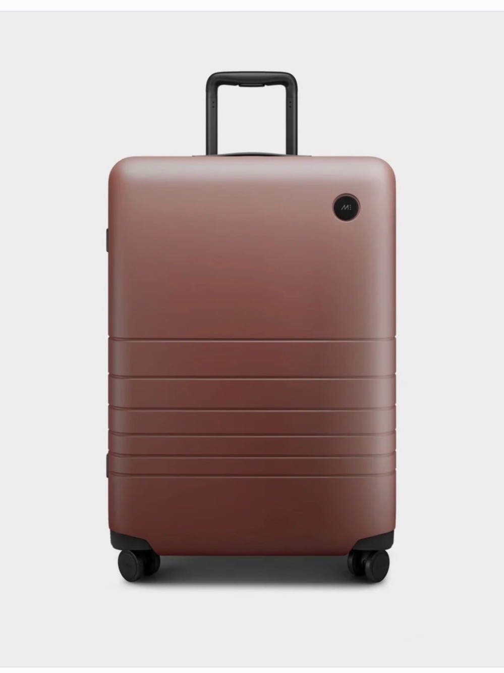 Monos medium check in 24” terracotta color suitcase LIKE NEW